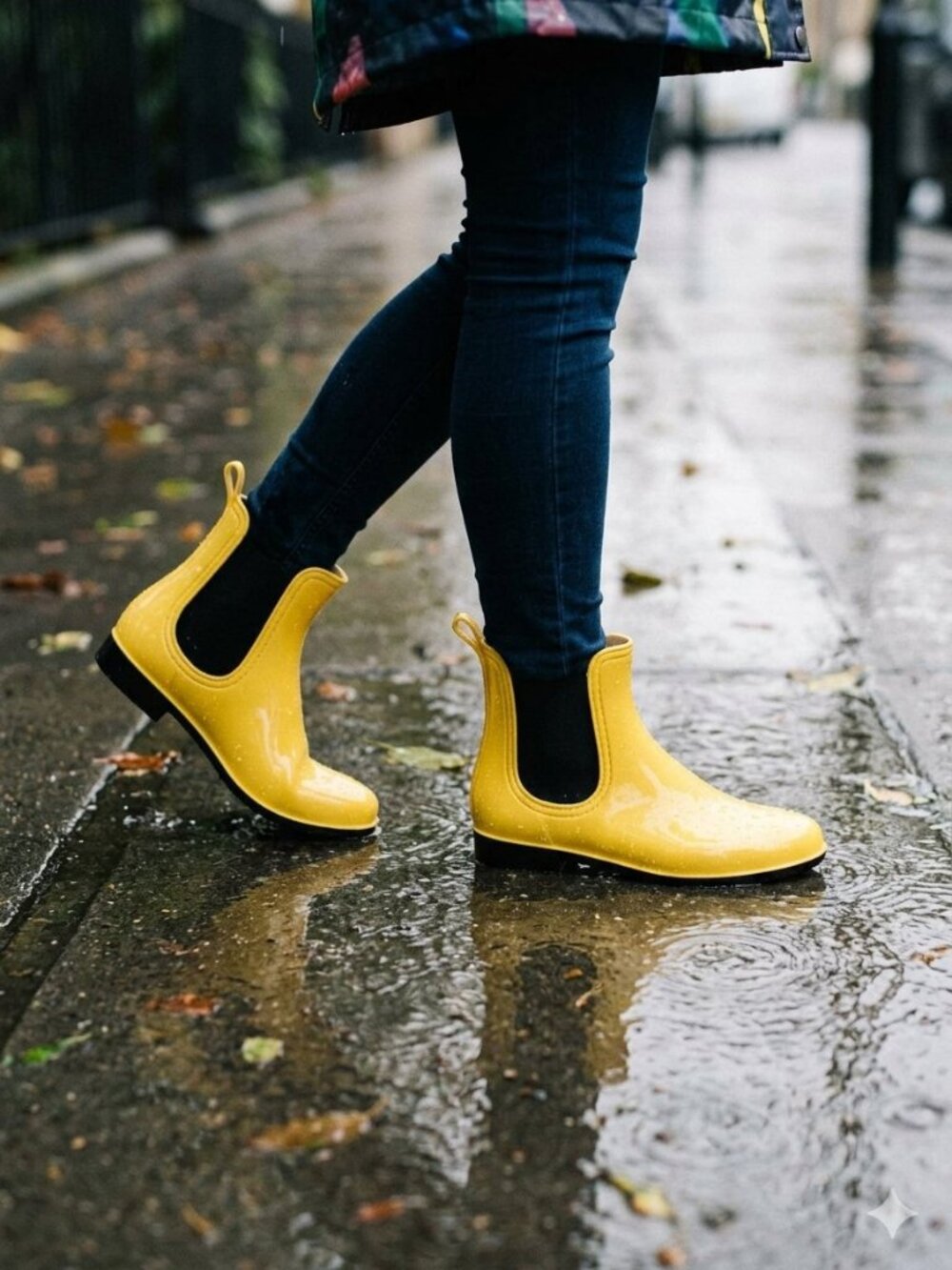 Seven7 Women's Dover Chelsea Rain Boots Yellow Waterproof Booties NWT Size 9